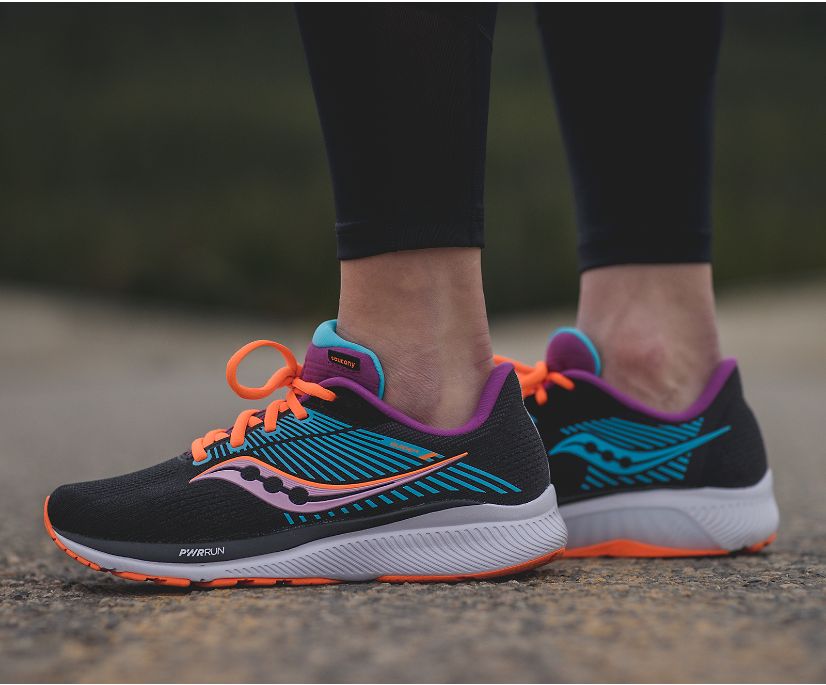 Saucony Guide 14 Women's Running Shoes Black / Orange | AU 144FDNM